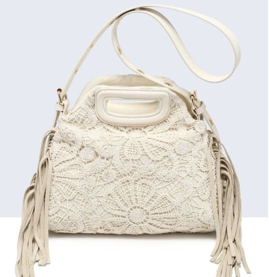 Sac en textile crocheté - Beige