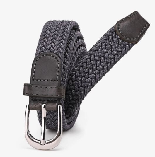 Ceinture élastique tressée mixte - Gris foncé