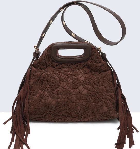 Sac en textile crocheté - Marron