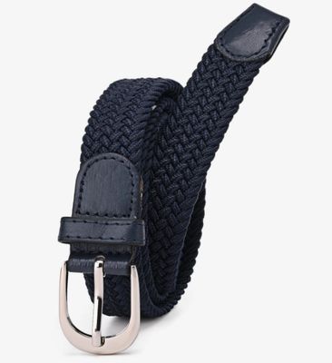 Ceinture élastique tressée mixte - Bleu nuit