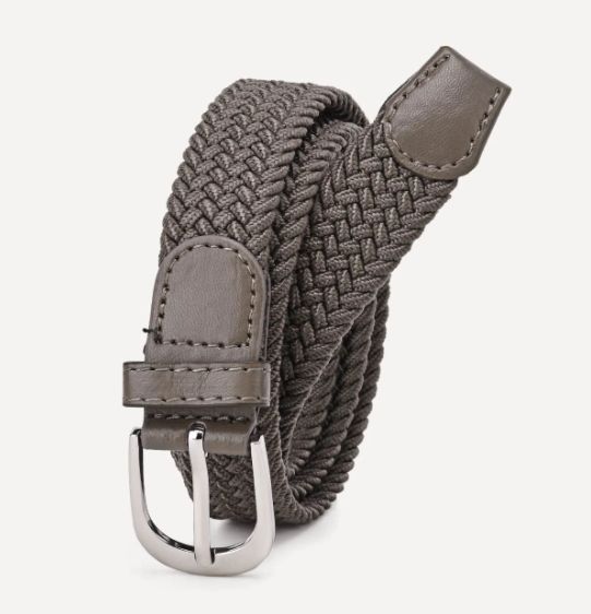 Ceinture élastique tressée mixte - Taupe