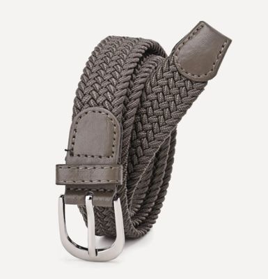 Ceinture élastique tressée mixte - Taupe