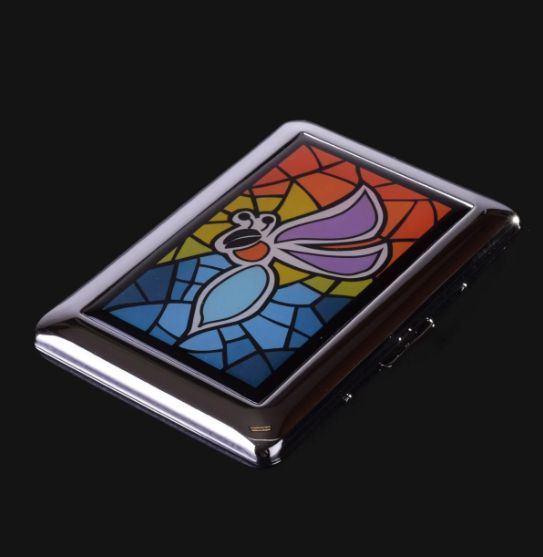 Porte-carte en inox coloré