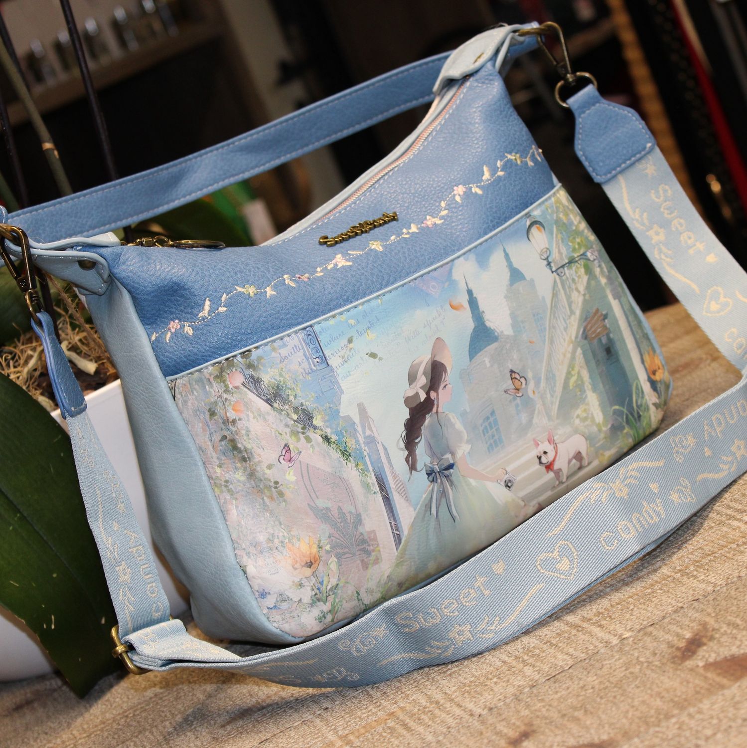 Sac épaule/bandoulière Sweet &amp; Candy - Bleu&amp;Beige