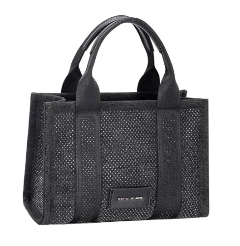 Sac à main Cabas avec strass - Noir
