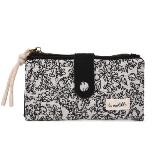 Portefeuille en coton - Motif Noir