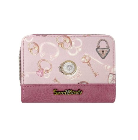 Petit portefeuille Sweet &amp; Candy - Rose
