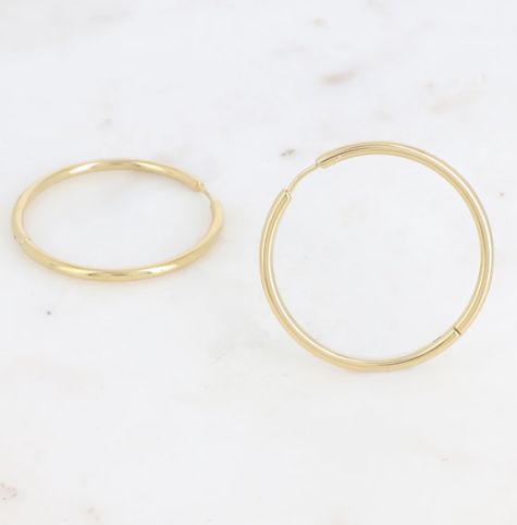 Créoles en acier inoxydable doré