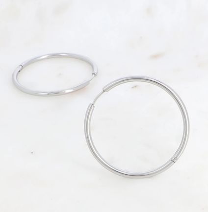 Créoles en acier inoxydable