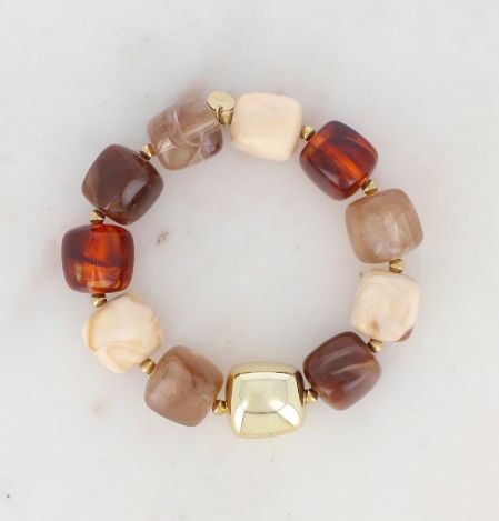 Bracelet en résine coloré - Terracotta