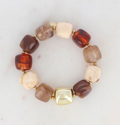 Bracelet en résine coloré - Terracotta