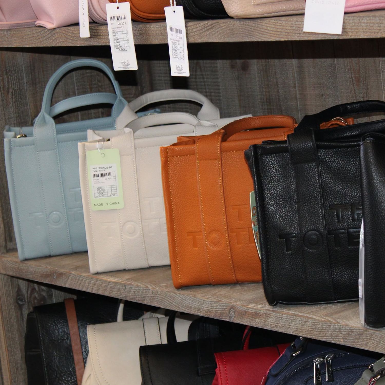 Petit sac TOTE en similicuir - Ivoire