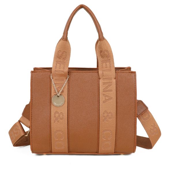 Sac TOTE en similicuir - Cognac