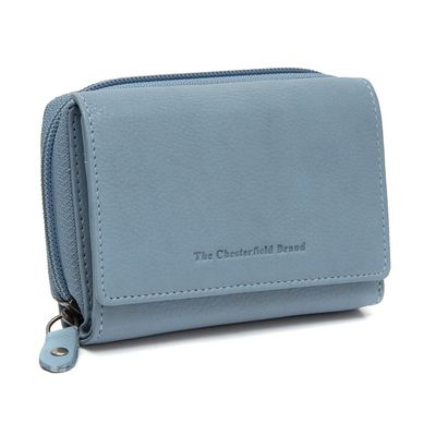 Portefeuille ZELAN en cuir Sky Blue