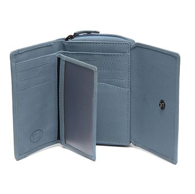 Portefeuille ZELAN en cuir Sky Blue