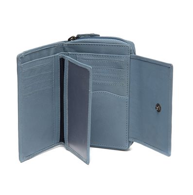 Portefeuille ORVETA en cuir Sky Blue