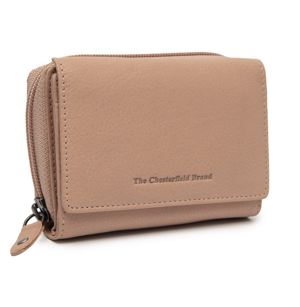 Portefeuille ZELAN en cuir Rose Vintage