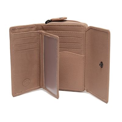 Portefeuille ZELAN en cuir Rose Vintage