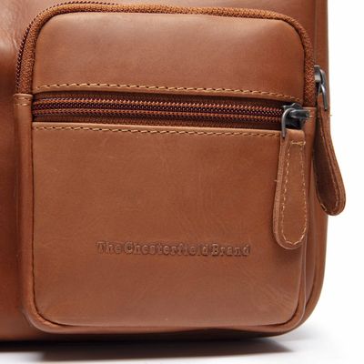 Sac VALENORA en cuir ciré cognac
