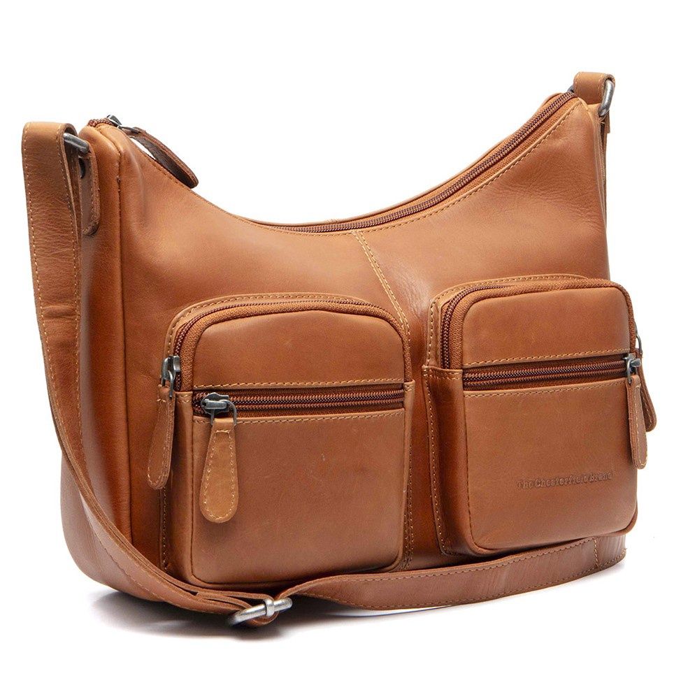 Sac VALENORA en cuir ciré cognac