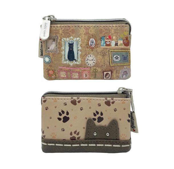 Porte-monnaie Little Kat à 3 soufflet - Kaki
