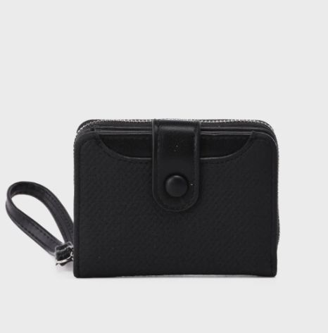 Petit portefeuille en cuir synthétique - Noir