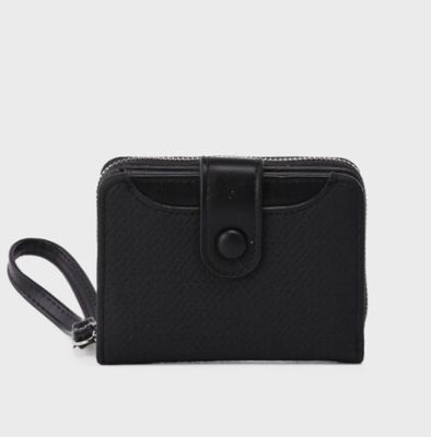 Petit portefeuille en cuir synthétique - Noir