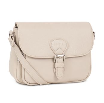 Sac bandoulière en cuir synthétique - Beige