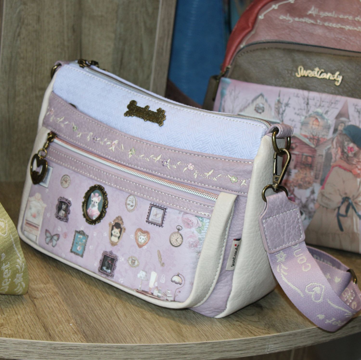 Sac bandoulière LITTLE KAT - Lilas