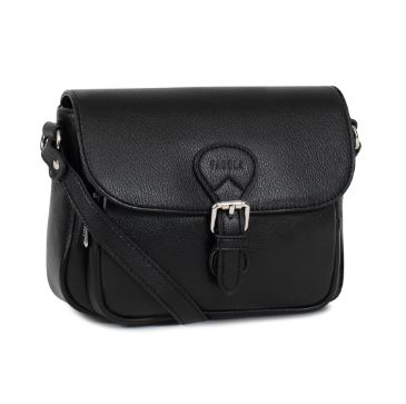 Sac bandoulière en cuir synthétique - Noir
