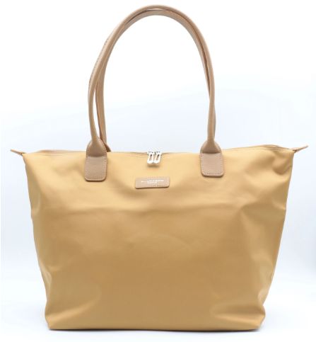Grand sac pliable en nylon imperméable - Jaune Moutarde
