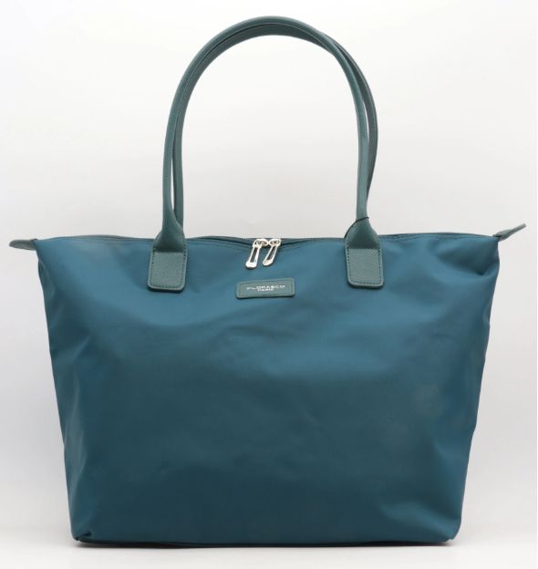 Grand sac pliable en nylon imperméable - Bleu Canard