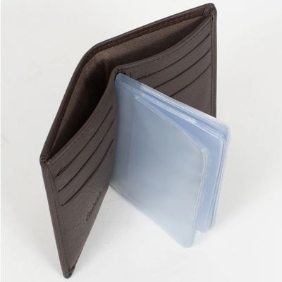 Porte-cartes en cuir de vachette - Marron