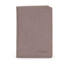 Porte-cartes en cuir de vachette - Gris