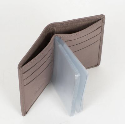 Porte-cartes en cuir de vachette - Gris