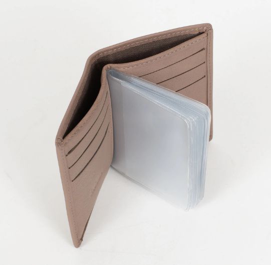 Porte-cartes en cuir de vachette - Taupe