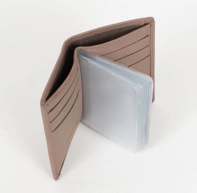 Porte-cartes en cuir de vachette - Taupe