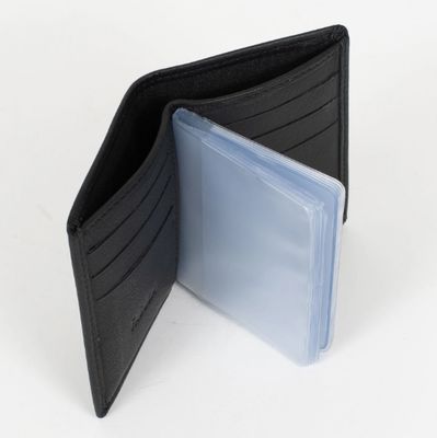 Porte-cartes en cuir de vachette - Noir