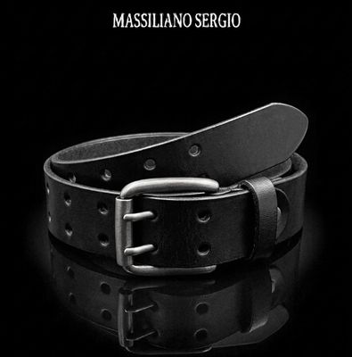 Ceinture ardillon en croute de cuir