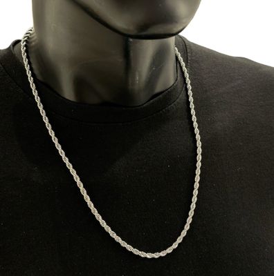Chaine torsadée pour homme - Argent