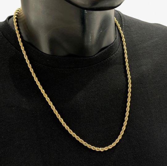 Chaine torsadée pour homme - Or