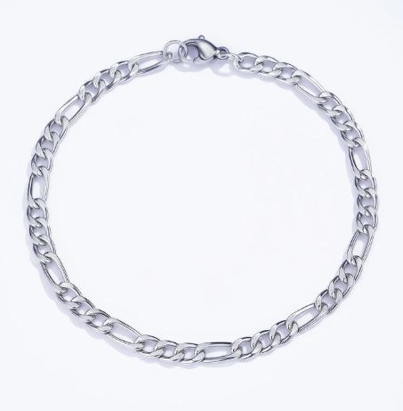 Bracelet de mailles figaro en acier pour homme