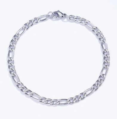 Bracelet de mailles figaro en acier pour homme