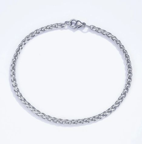 Bracelet tressé en acier pour homme