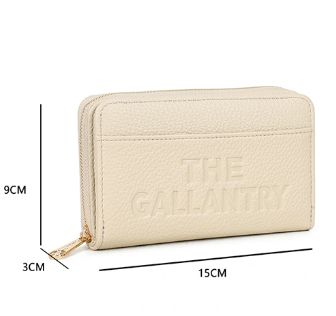Portefeuille moyen en similicuir - Beige