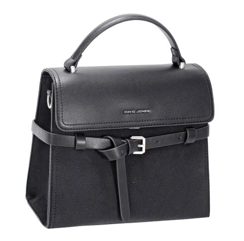 Petit sac bandoulière bi matière - Noir