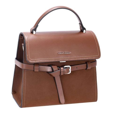 Petit sac bandoulière bi matière - Terracotta