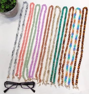 Chaine de lunettes en acrylique - Vert d'Eau
