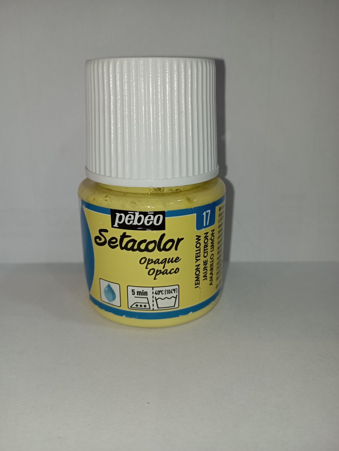 PINTURA OPACA PARA TEJIDOS 17 AMARILLO LIMON