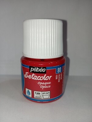 PINTURA OPACA PARA TEJIDO 80 ROJO